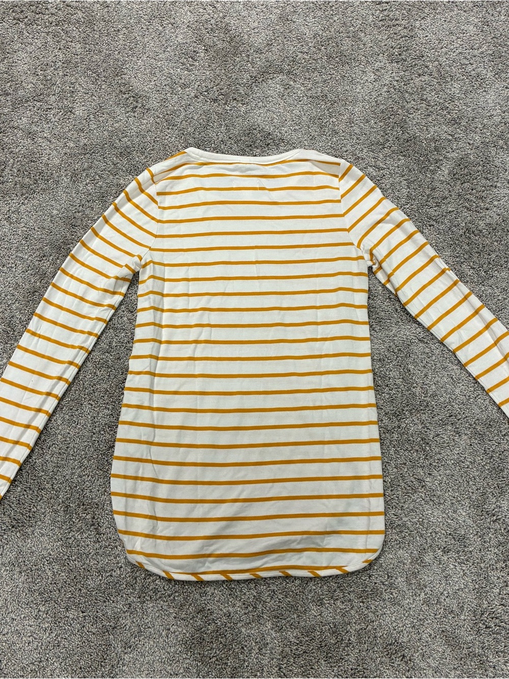 Market & Spruce Zansia Top Women’s XS Mustard Striped Long Sleeve Knit Yellow - Picture 9 of 10